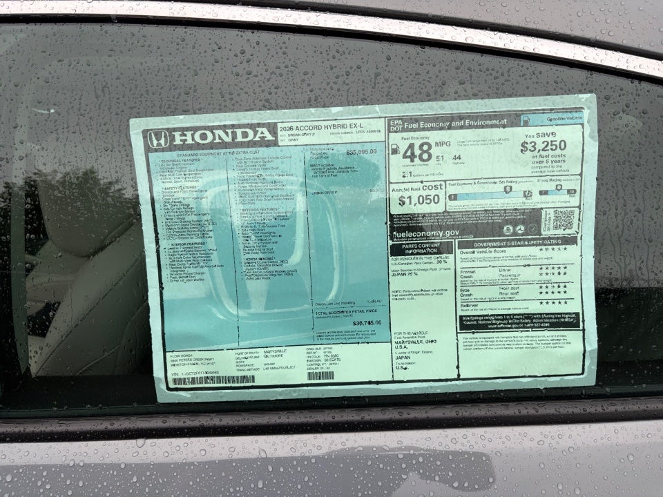 2026 Honda Accord Hybrid EX-L