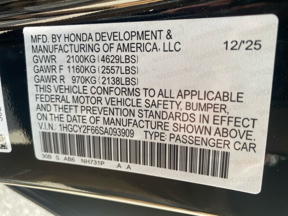 2025 Honda Accord Hybrid EX-L