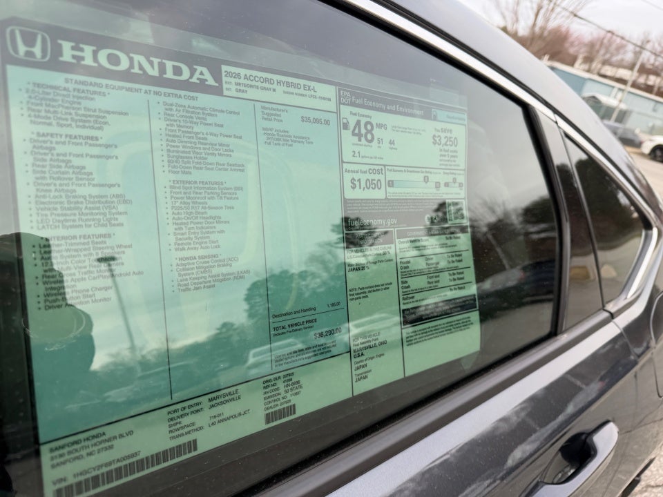 2026 Honda Accord Hybrid EX-L