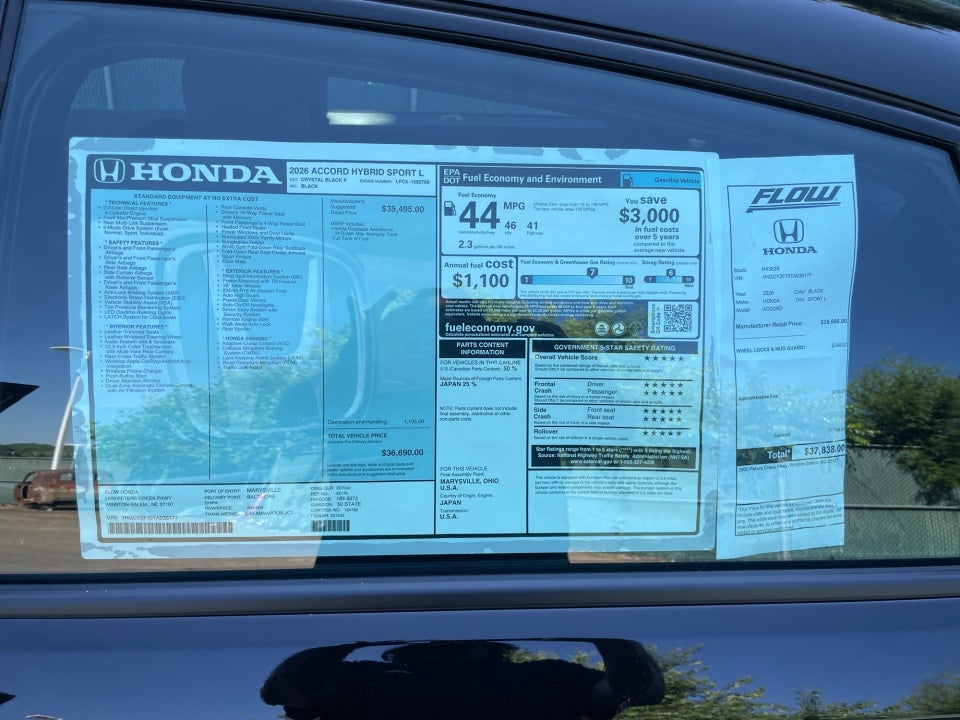 2026 Honda Accord Hybrid Sport-L