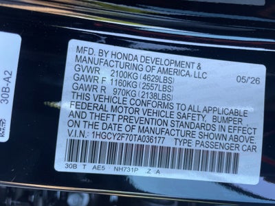 2026 Honda Accord Hybrid Sport-L