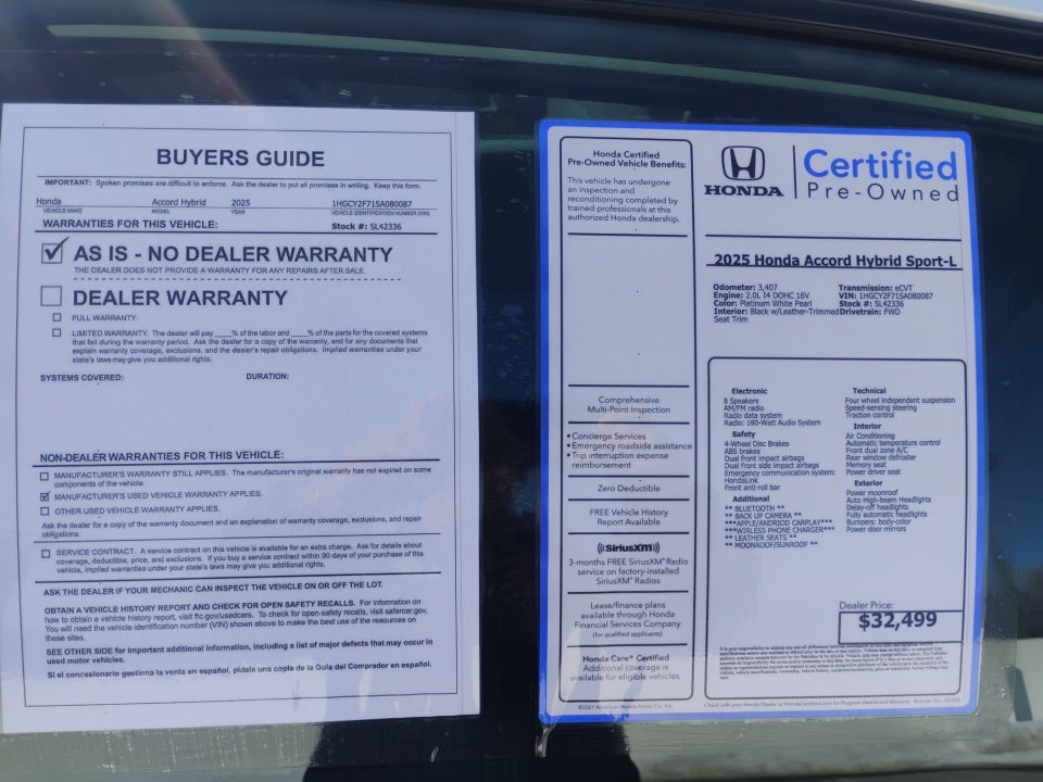 2025 Honda Accord Hybrid Sport-L