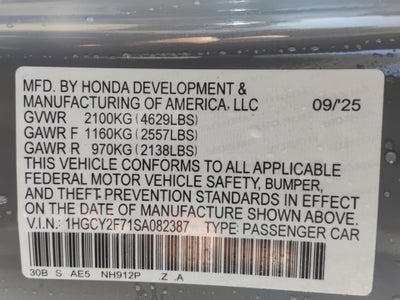 2025 Honda Accord Hybrid Sport-L