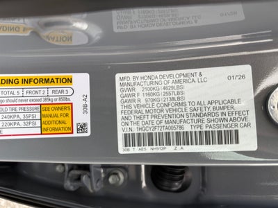 2026 Honda Accord Hybrid Sport-L