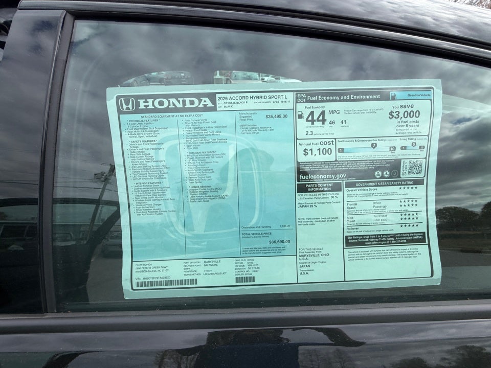 2026 Honda Accord Hybrid Sport-L