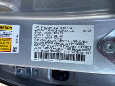 2026 Honda Accord Hybrid Sport-L