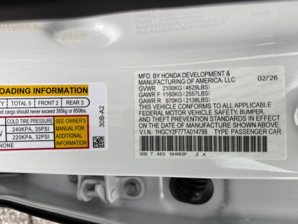 2026 Honda Accord Hybrid Sport-L