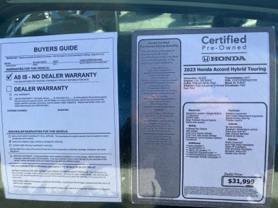 2023 Honda Accord Hybrid Touring