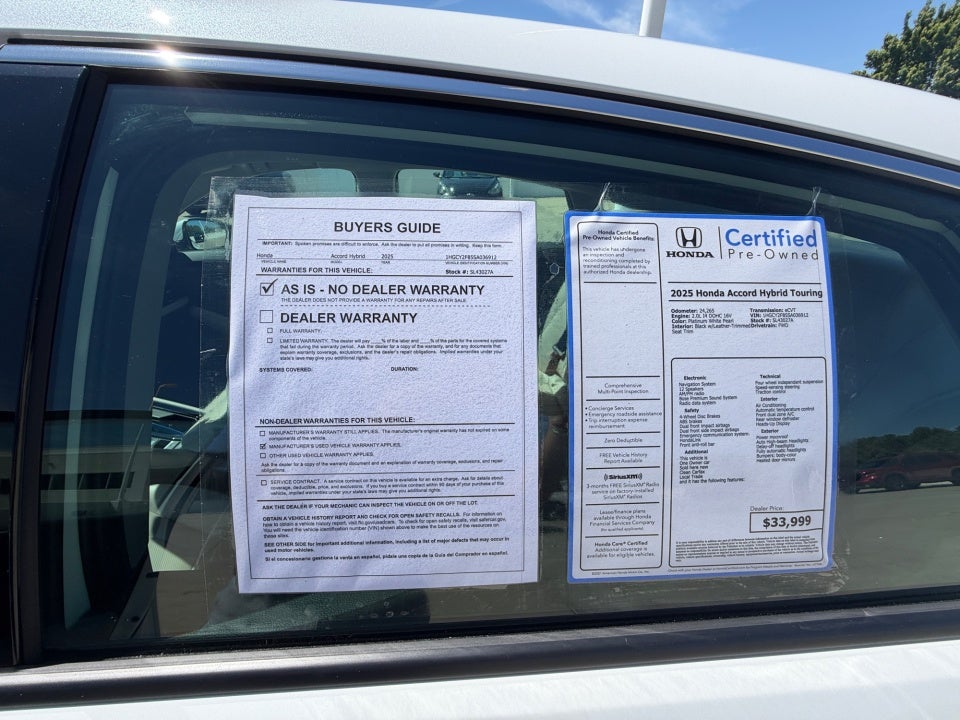 2025 Honda Accord Hybrid Touring