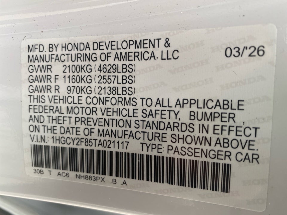 2026 Honda Accord Hybrid Touring