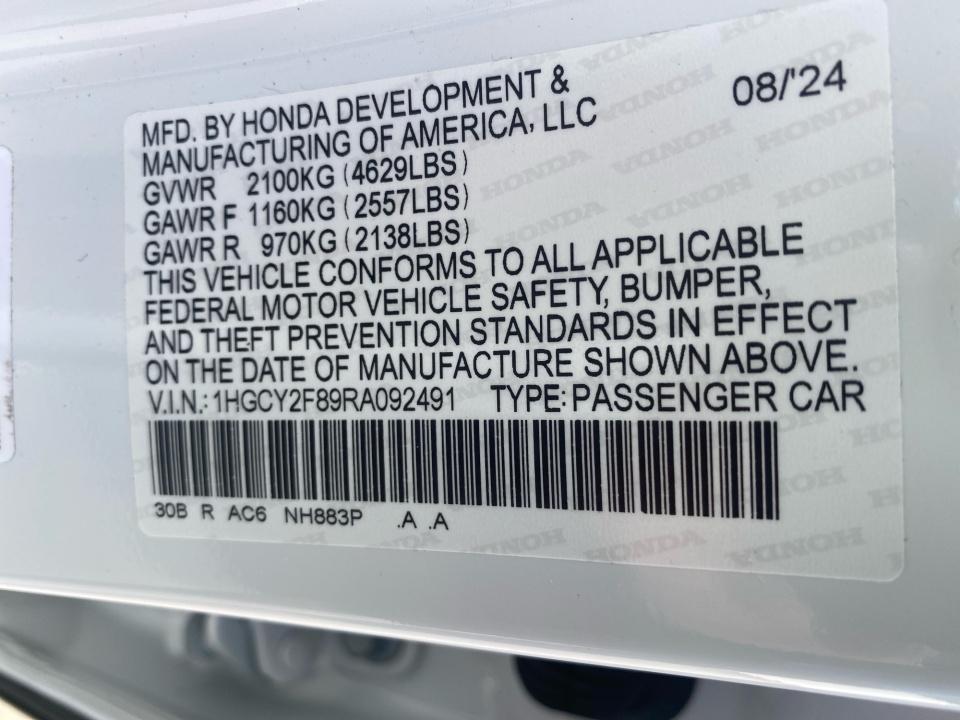 2024 Honda Accord Hybrid Touring