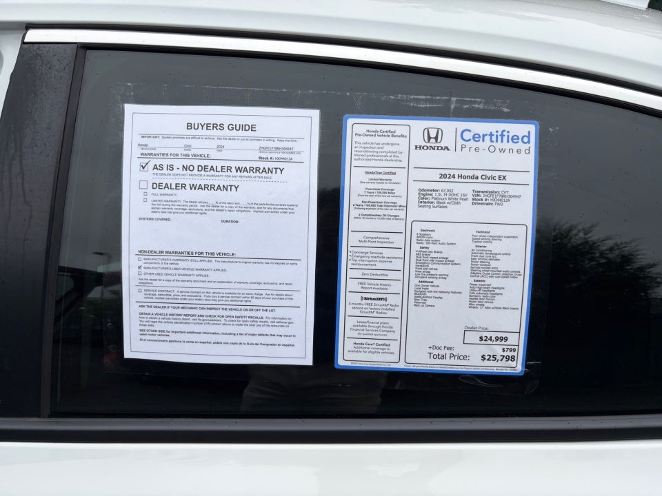 2024 Honda Civic Sedan EX