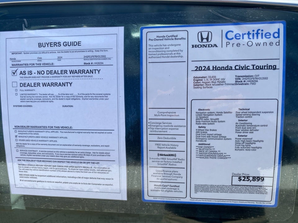 2024 Honda Civic Sedan Touring