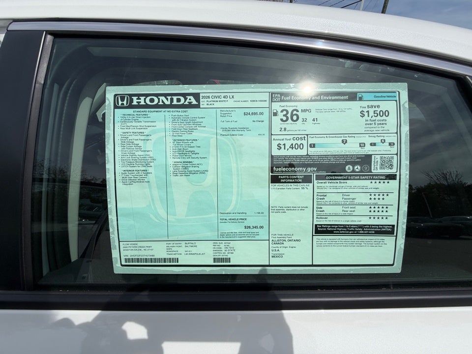 2026 Honda Civic Sedan LX