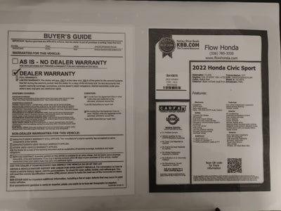 2022 Honda Civic Sedan Sport