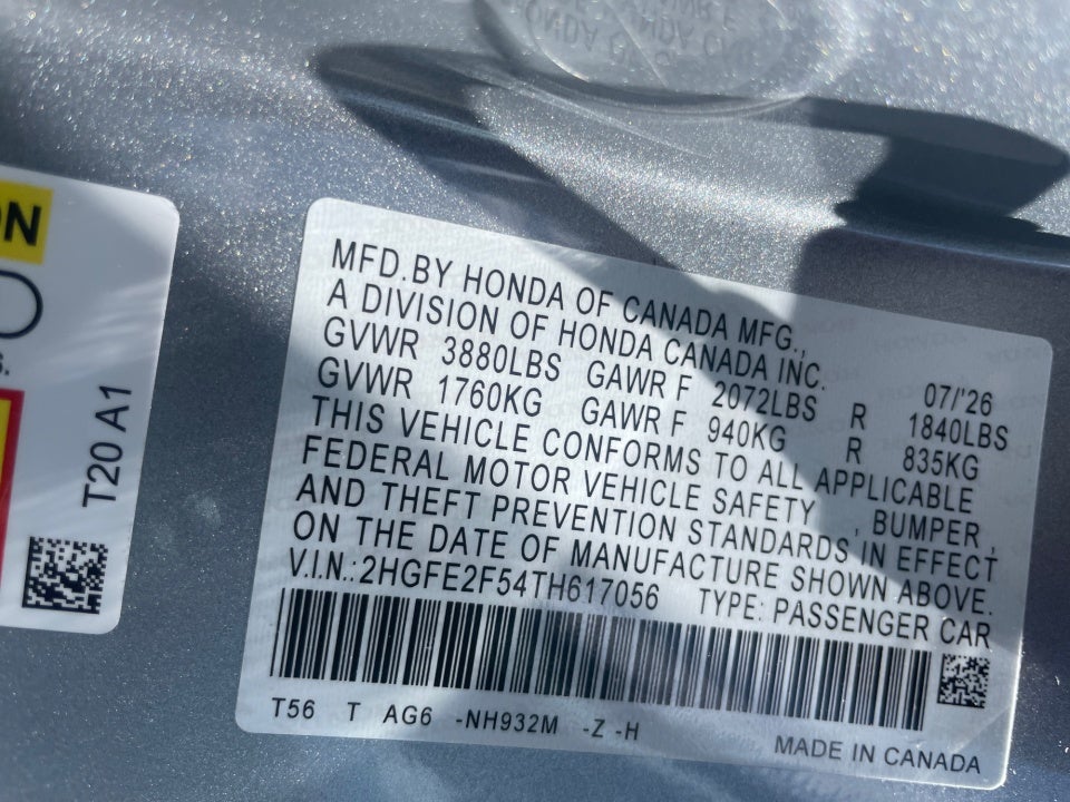 2026 Honda Civic Sedan Sport