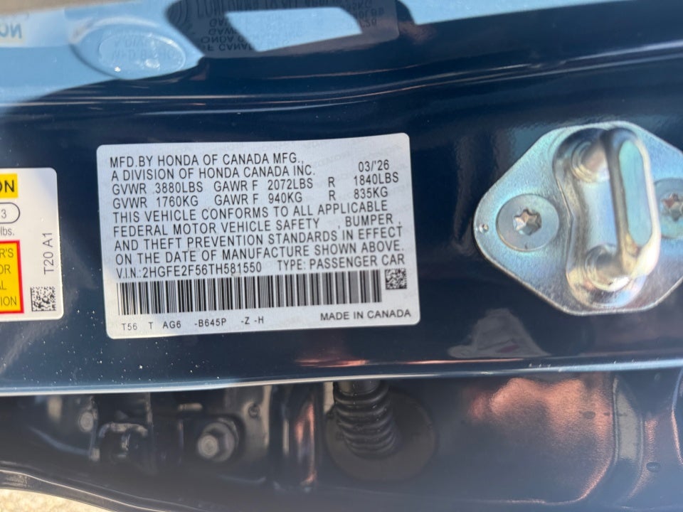 2026 Honda Civic Sedan Sport