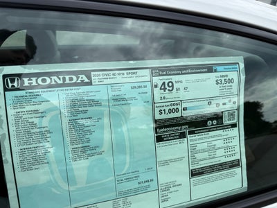 2026 Honda Civic Hybrid Sport