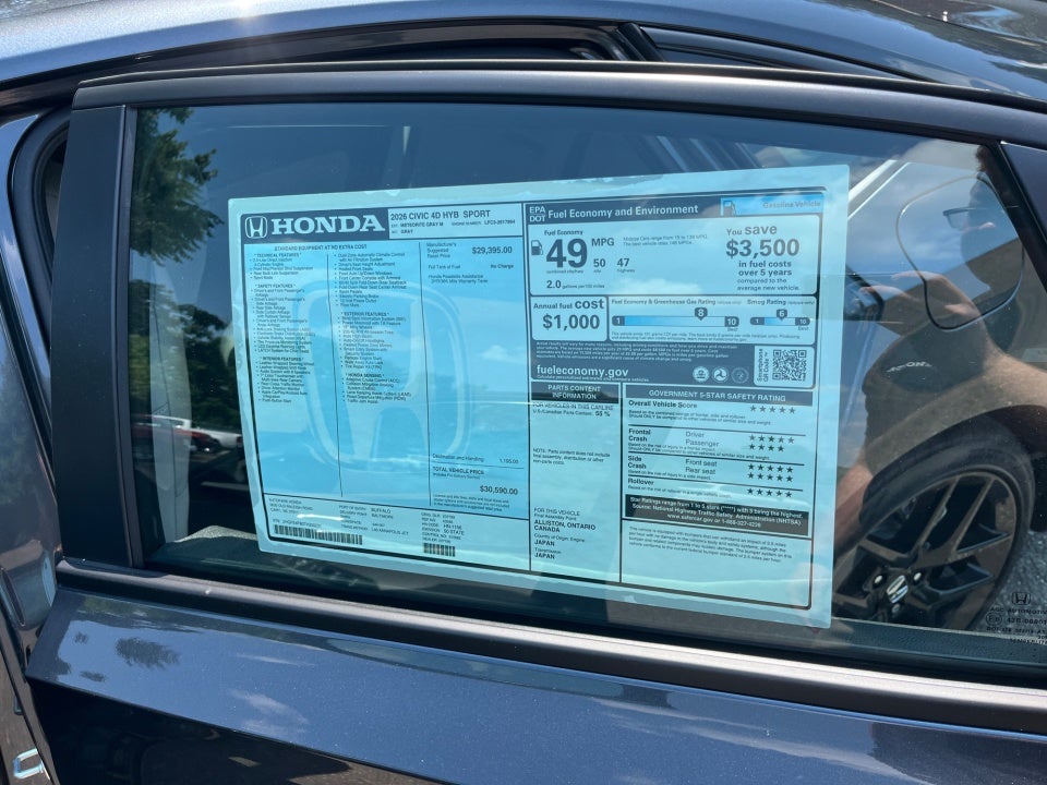 2026 Honda Civic Hybrid Sport