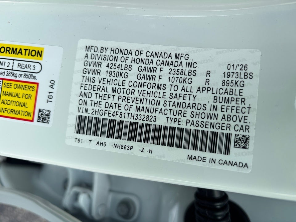 2026 Honda Civic Hybrid Sport