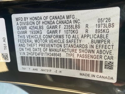 2026 Honda Civic Hybrid Sport