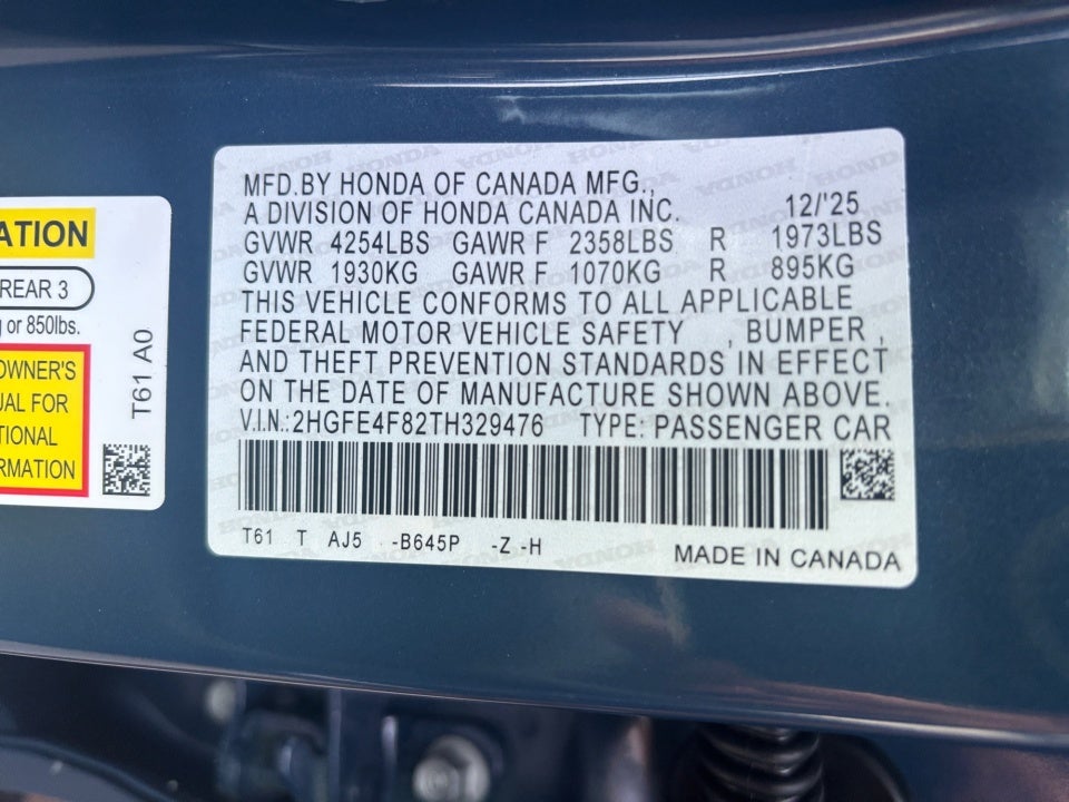 2026 Honda Civic Hybrid Sport