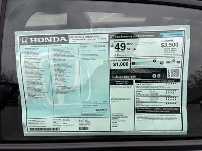 2026 Honda Civic Hybrid Sport