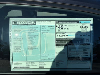 2026 Honda Civic Hybrid Sport