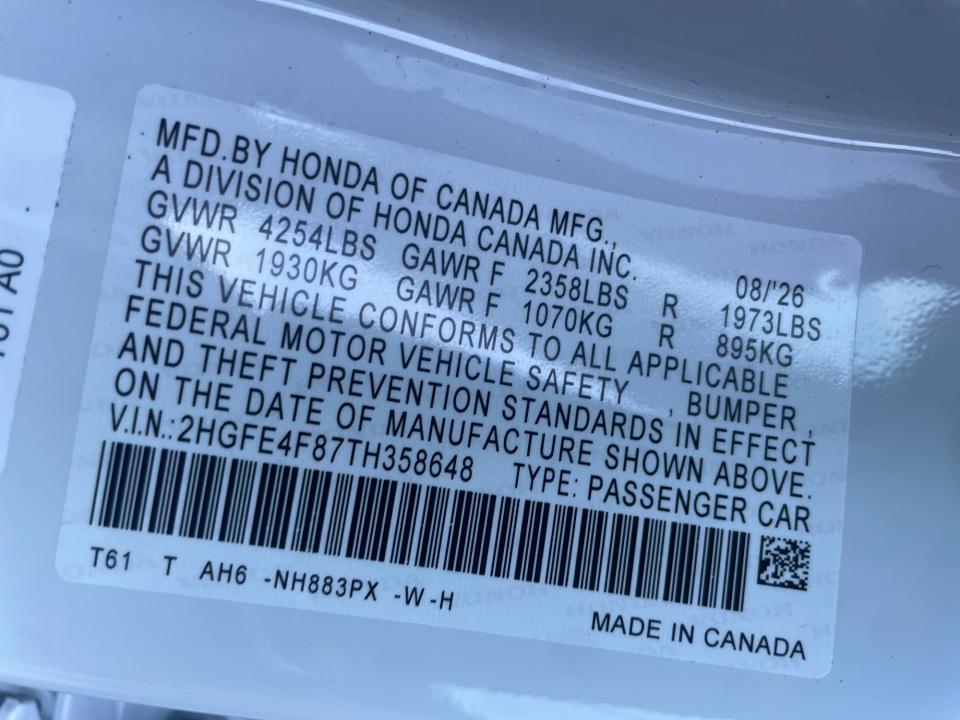 2026 Honda Civic Hybrid Sport