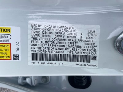 2026 Honda Civic Hybrid Sport