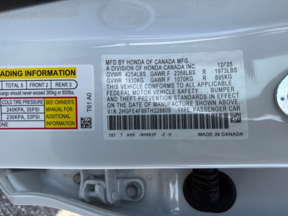 2026 Honda Civic Hybrid Sport