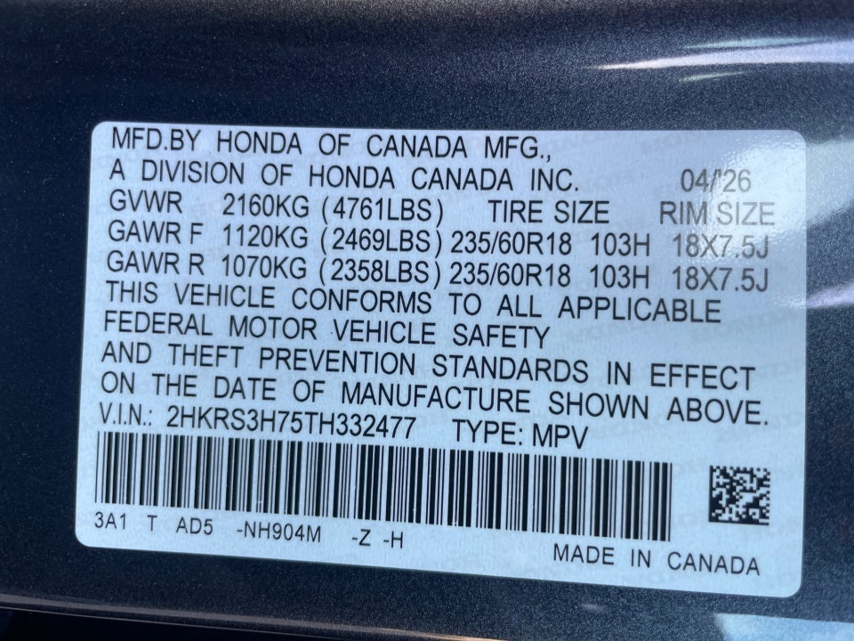 2026 Honda CR-V EX-L 2WD