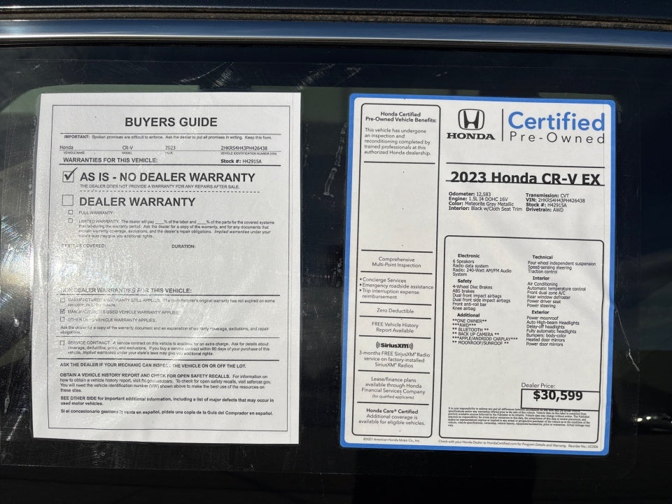2023 Honda CR-V EX AWD