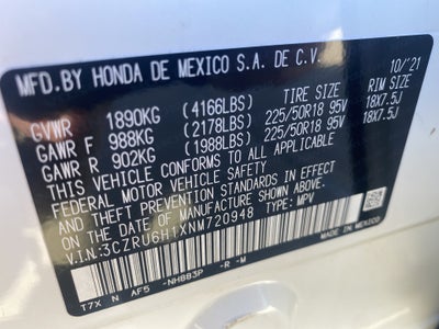 2022 Honda HR-V AWD Sport