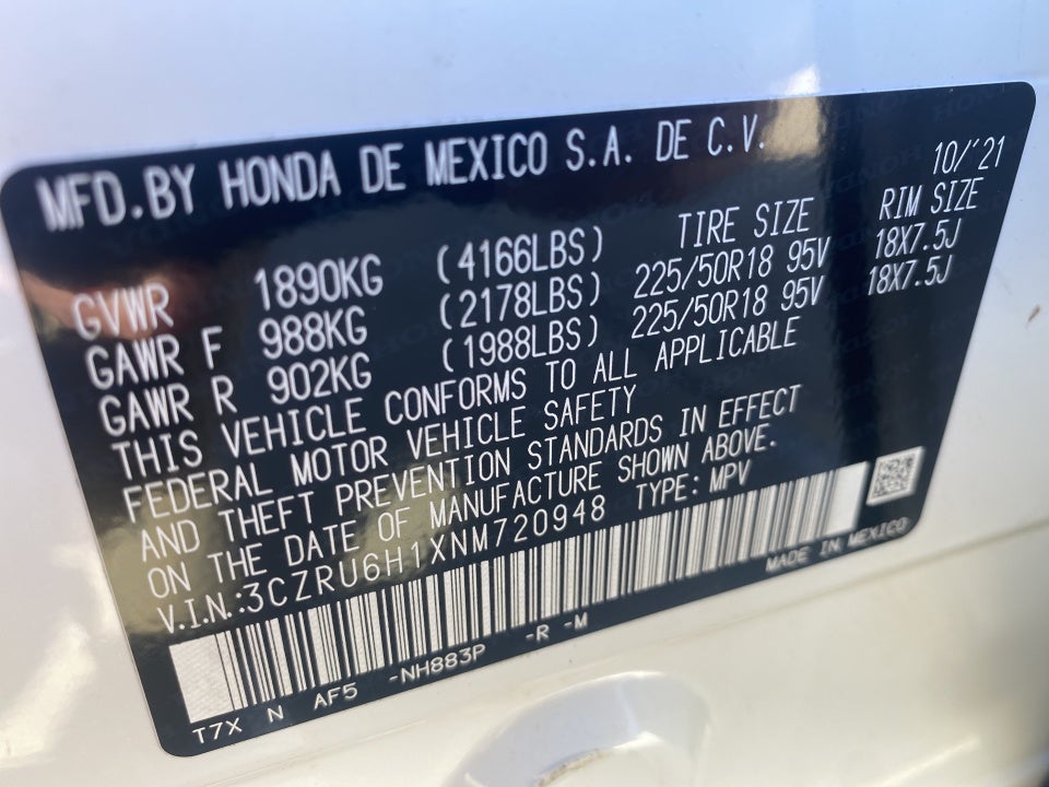 2022 Honda HR-V AWD Sport