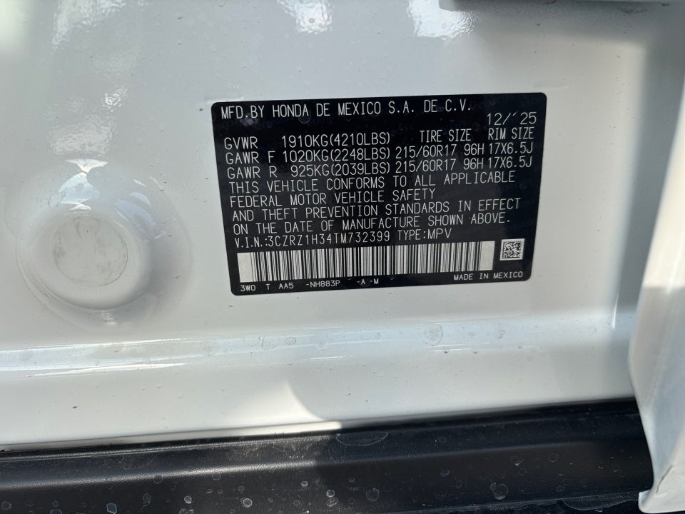 2026 Honda HR-V 2WD LX