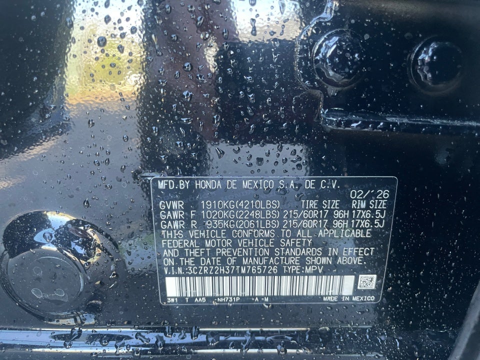 2026 Honda HR-V AWD LX