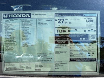 2026 Honda HR-V AWD Sport