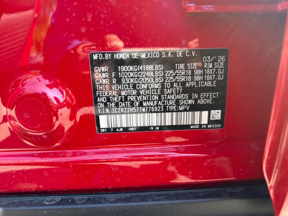 2026 Honda HR-V AWD Sport
