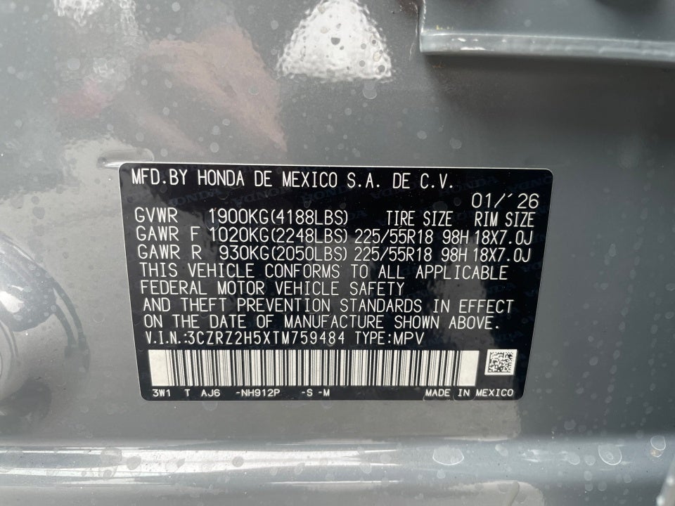 2026 Honda HR-V AWD Sport