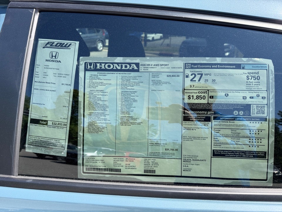 2026 Honda HR-V AWD Sport