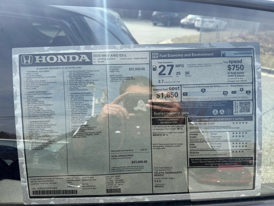 2026 Honda HR-V AWD EX-L