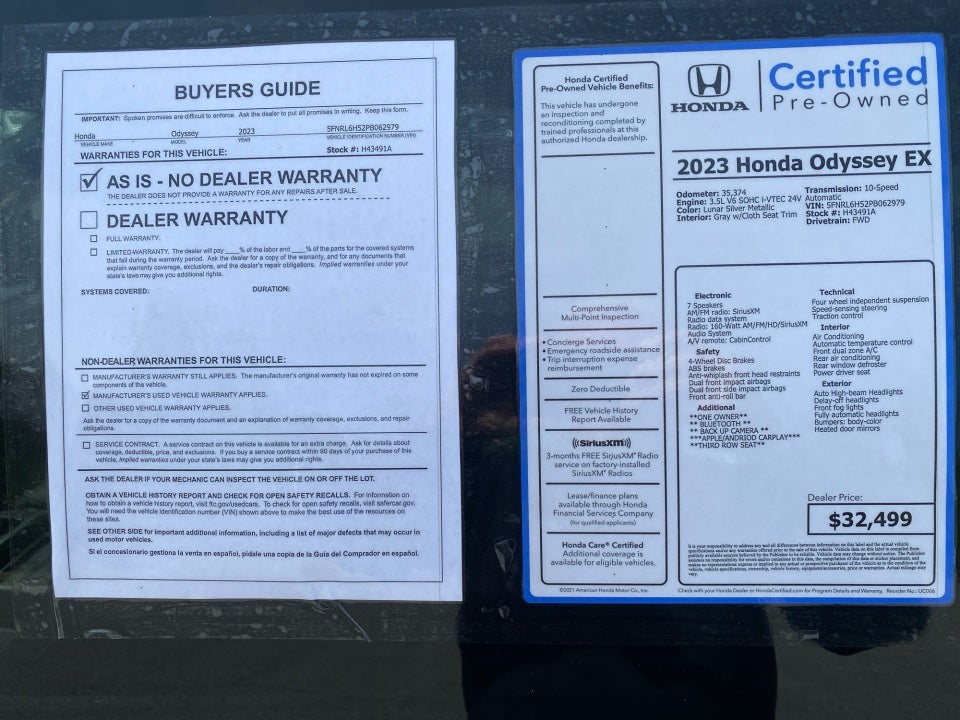 2023 Honda Odyssey EX