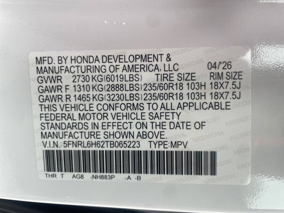 2026 Honda Odyssey EX-L