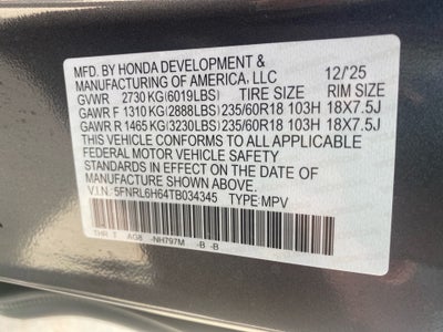 2026 Honda Odyssey EX-L