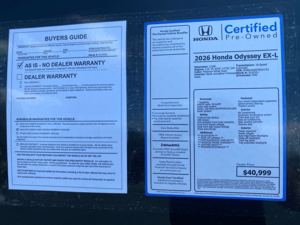 2026 Honda Odyssey EX-L