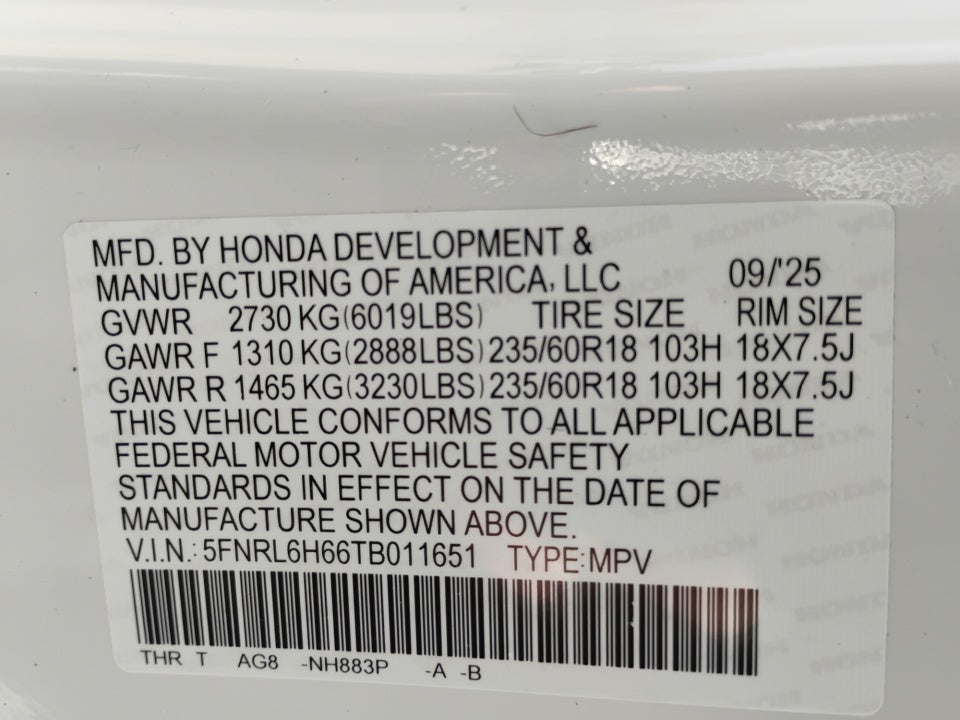 2026 Honda Odyssey EX-L