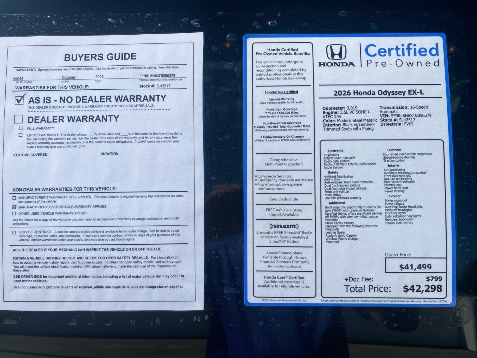2026 Honda Odyssey EX-L