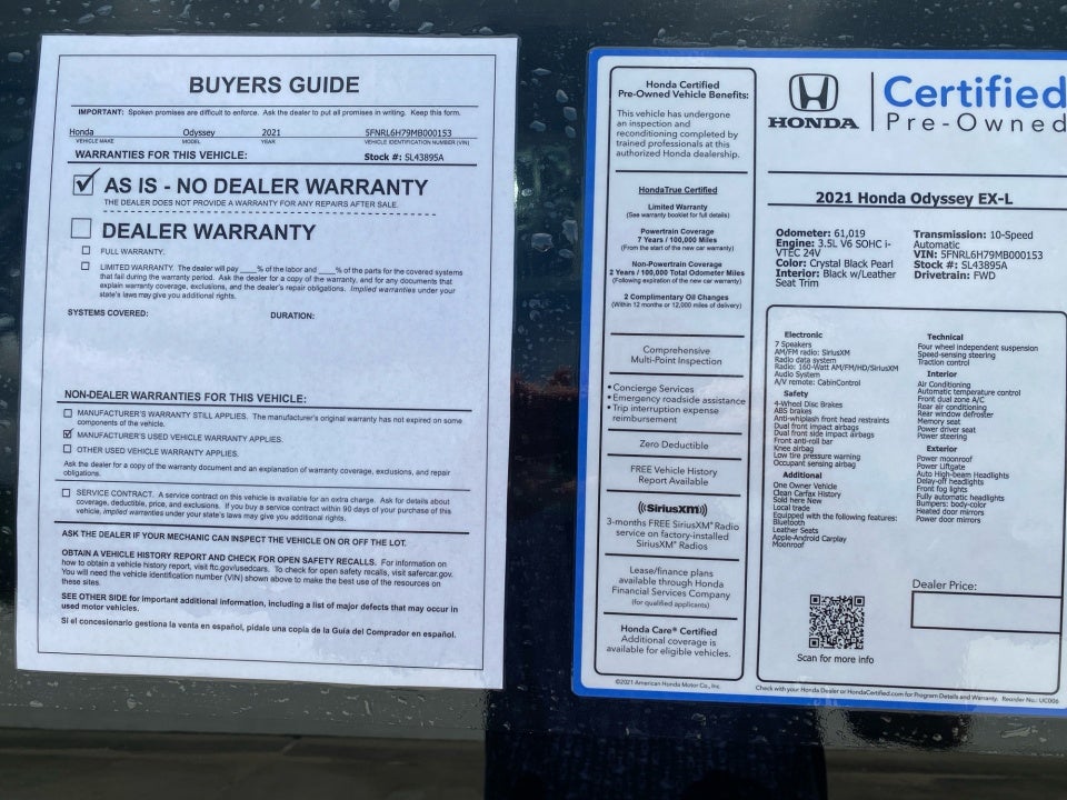 2021 Honda Odyssey EX-L