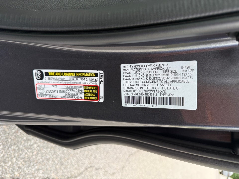 2026 Honda Odyssey Touring